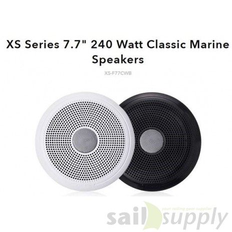 Fusion XS-F77CWB 7.7" Speakers Classic White & Black (No LED)