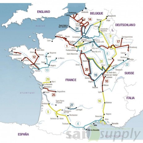 Plastimo navigatiekaart 16 Rhone valley - from Lyon to the Mediterranean - Arles a Fos