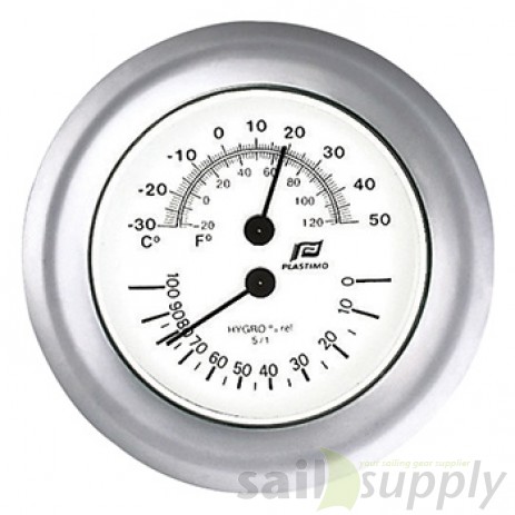 Plastimo Thermo-hygrometer 4inch matverchroomd