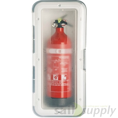 Lalizas storage case brandblusser transparante deur - 2kg - wit