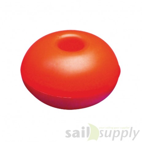 Lalizas surface float w/hole, round, 75mm orange