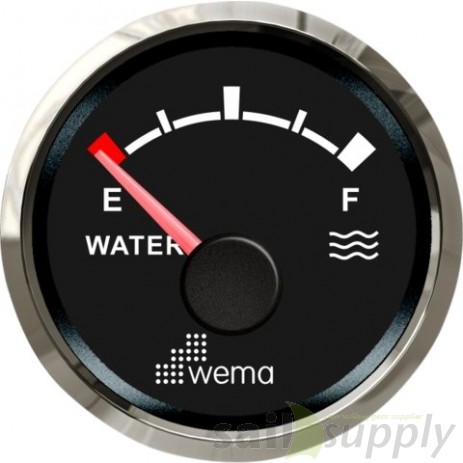 Wema Silver serie tankmeter water NMEA2000 zwart