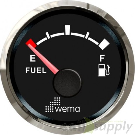 Wema Silver serie tankmeter brandstof NMEA2000 zwart