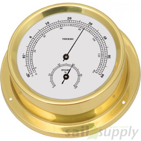 Talamex Thermo-hygrometer messing 125/100mm