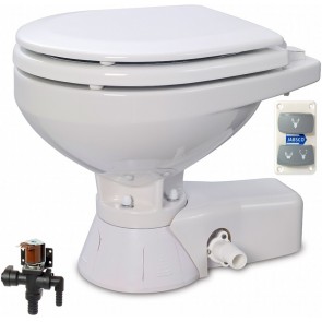 Jabsco Quiet Flush Stil Compact elektr. toilet 24V met solenoid