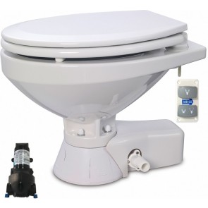 Jabsco Quiet Flush Stil Regular elektr. toilet 12V met spoelwaterpomp