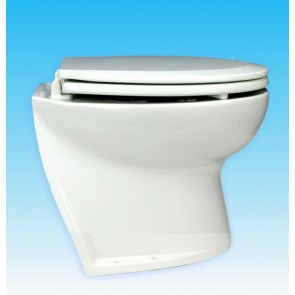 Jabsco De Luxe 14" elektr. toilet 24V schuin met spoelwaterpomp