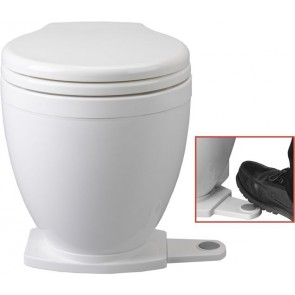 Jabsco LITE FLUSH elektr. toilet 12V met voetschakelaar bediening