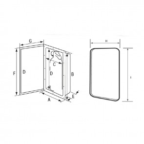 Lalizas storage case brandblusser witte deur - 1kg - wit