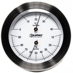 Talamex Thermo-hygrometer rvs 100mm