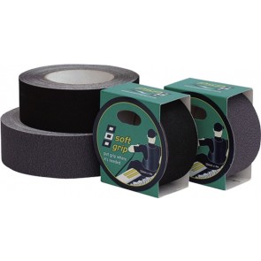 PSP Soft rubber grip tape zwart 50mm 4m