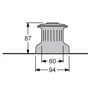 Antal W6 winch one speed one direction (glass fibre drum - alu shaft)