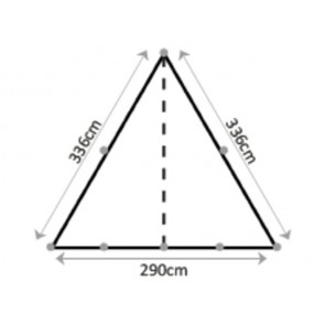 Talamex Zonnescherm driehoek wit 336x336x290cm
