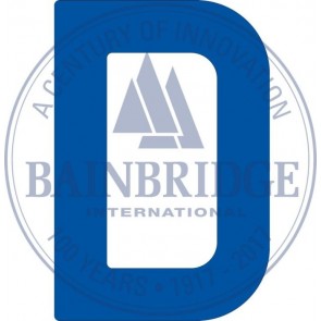 Zeilletter "D" 300 mm blauw