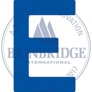 Zeilletter "E" 300 mm blauw