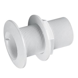 Lalizas thru-hull w/fl. flange threaded, 3/4'', L.81mm, White