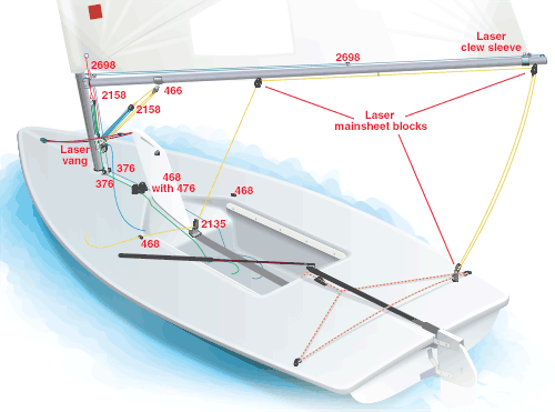 Laser zeilboot onderdelen